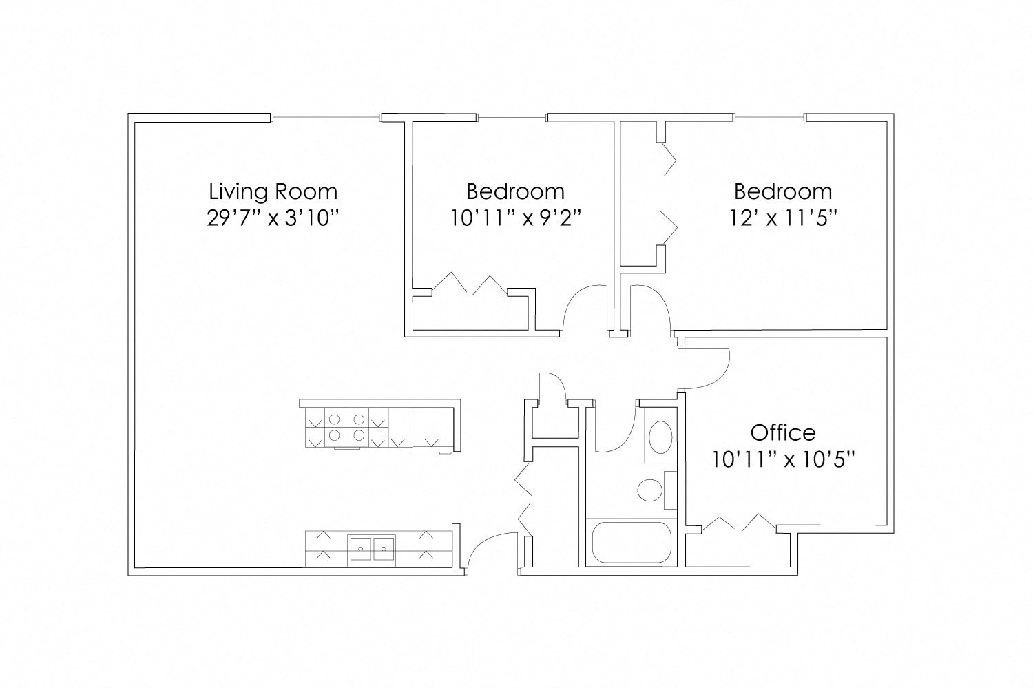 Floor Plans of Forest Park Apartments in Grand Forks, ND